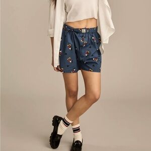NWT ☘️ The Lucky Brand Blue Mickey Mouse Print/Patterned Shorts ☘️